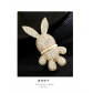 Delicate Shiny Zircon Rabbit brooch pin Anti slip accessory suit corsage LXT0773H