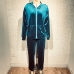 Fashion hooded Korean velvet sports casual suit two-piece set HMR22969