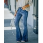Temperament Slim Flare Jeans Pants HMR6903