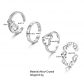 Creative hollow heart ring set of 4 women's ins style simple open forefinger ring HZS5650201