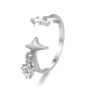 Vintage Temperament Open Ring Star Cool Wind Ring Female High Grade Diamond Setting Star Personality Index Finger HZS5653701