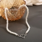 Hollow out Love Pendant Creative Simple French Retro Pearl Necklace Peach Heart Necklace Advanced Collar Chain HZS5654001