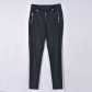 Slim zippered irregular trousers 7555PG