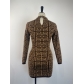 Women's tight knit one-piece dress, medium length, slim fitting sweater, bottom skirt WDS230111