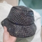 Handmade diamond inlaid hats, men's and women's wide brim, small fisherman's flat top sun visor XY0028
