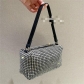 Large Rhinestone Bag Women's One Shoulder Oblique Straddle Bag Fashion Trend Pillow Full Diamond Bag Small Diamond Underarm Bag XY012