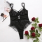 Funny Underwear Strap Hollow Lace Mesh Lace Backless Bodysuit MDN23107