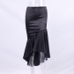 Fashionable fishtail skirt Sexy diced chiffon long high waist pleated hip wrap skirt SUM5489A