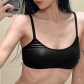 Fashionable sexy solid color slim open navel sling bra T2B11105A