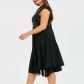 Oversize Dress Solid Chiffon Sequins Sleeveless Zipper Dress JLX6933-1