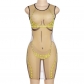 Fashionable 3D printing sexy mesh slim wrap dress K22D24704