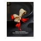 Light red oil dripping bow brooch micro inlaid with zircon exquisite simple brooch versatile pin LXT0606