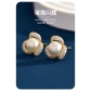 Simple Zircon Earrings s925 Sterling Silver Freshwater Pearl Earrings Women's Fashion Charm Jewelry TED1124