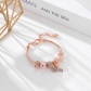 Crown Colored Glass Bracelet Concentric Lock with Diamond Heart Gift Box String Bracelet Jewelry sku5881