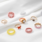 Personalized trend worn open adjustable love ring forefinger ring sku5686