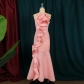 Dress Ruffle Occasion Prom Backless Sexy Sling Club Dress Long Dress AM220434