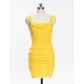 Dress Sexy short skirt Celebrity suspender Yellow design suspender skirt DAK1325