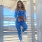 Letter printed round neck long sleeve top high waist hip lifting leggings fashion suit JS918765