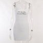 Basic simple printing vest dress Slim fashion casual bag hip skirt XY22206