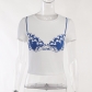 Bra printed Spice Girl Short T-shirt Round Neck Short Sleeve Slim Versatile Top YJ22543