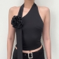 Three dimensional flower multi wear top temperament casual versatile bra vest YL22511