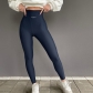 High-waist tight-fitting letter-printed shark trousers sports fitness fashion hip pants JY22586