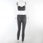 Bright silk mesh patchwork suspender display chest top high waist tight-fitting buttocks trousers suit YY22533