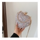Sequin heart-shaped bag cute girl versatile portable messenger dinner bag CF352207