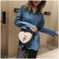 Fashion personality love chain pu small satchel Korean version westernized women's shoulder bag love bag CF266805