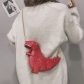 Fashion three-dimensional dinosaur doll shoulder bag chain animal shape messenger bag CF388190