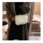Pearl plush shoulder bag Women's bag Simple, personalized, fashionable, cross-trend small square bag CF23364