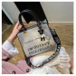 Matte women's bag, doll decoration, women's handbag, large capacity messenger bag CF251931