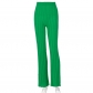 Fashion casual solid color slim high waist striped trousers P1A6855