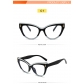 Retro modern cat eye flat lens trend contrast color rivet eye frame fashionable temperament anti-blue glasses MN7727