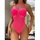 Multicolor mesh breathable three-point binding fun one-piece P20971B