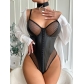 Small mesh sexy breasted fashion one-piece P25112I