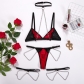 Sexy underwear bowknot perspective non-stop fun suit S25115I