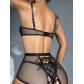 Funny waist mesh perspective lace binding sexy underwear three-piece set S25052I