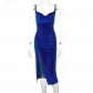 Fashion sexy slim slit sling dress D1C7356A