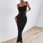 Fashion sexy backless slimming temperament sling dress D248399K