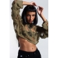 Fashion sexy cut-out women's blouse loose open navel knitted sweater Z0246
