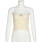 Fashion sexy hot girl street shot sleeveless shoulder wrap chest open back short vest W22L24965