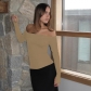 Solid color long-sleeved one-shoulder cut-out fashion jacket Y22TP448