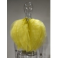 Laminated puffy petal chiffon sleeveless fashion short top M3381