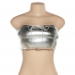 Women's new fashion metallic drawcord street shot slimming bra K23L26086