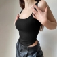 Basic U-neck slim curved hem vest ins small fashion hot girls casual versatile top YY22497