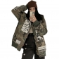Casual loose versatile denim camouflage pocket thickened warm cotton jacket C679544766159