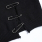 Wanghongchao Brand Design Sense Top Autumn New Round Neck Long Sleeve Personalized Broken Pin Decorative Dark T-Shirt 11P0397