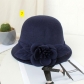 Woolen basin hat Fashion flower fisherman hat Warm felt top hat A602445404897