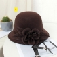 Woolen basin hat Fashion flower fisherman hat Warm felt top hat A602445404897